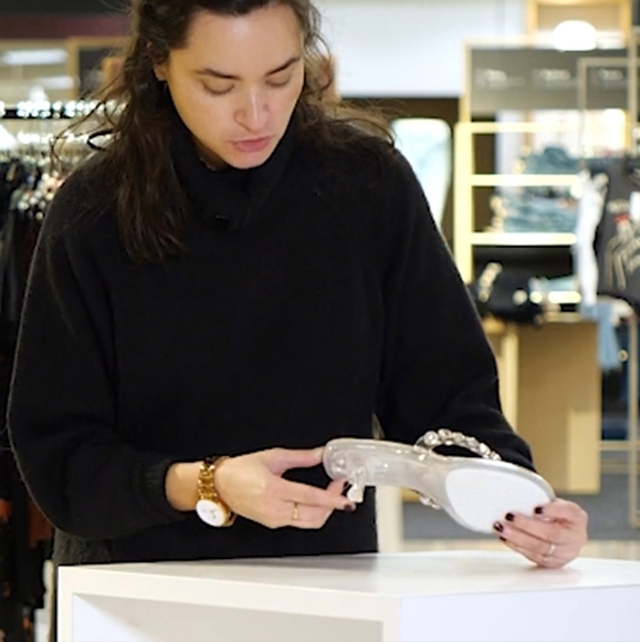 Jeffrey Campbell Rhinestone Flip Flop In Silver - Picture 10 of 16